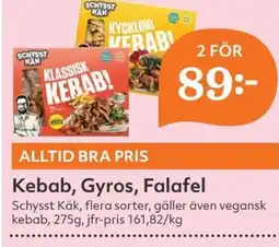 Hemköp SCHYSST KÄK Kebab, gyros, falafel erbjuda
