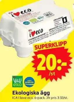 ICA Supermarket ICA Ekologiska ägg erbjuda