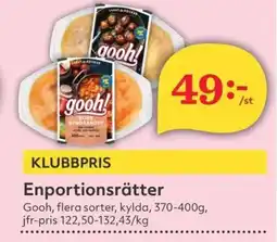 Hemköp GOOH Enportionsrätter erbjuda