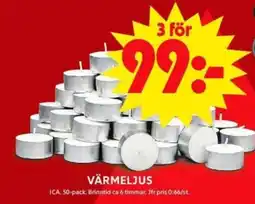 ICA Supermarket Värmeljus erbjuda