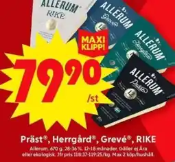 ICA Supermarket ALLERUM Präst, herrgård, grevé, rike erbjuda