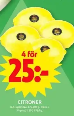 ICA Supermarket ICA Citroner erbjuda