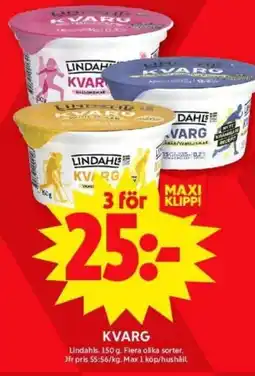 ICA Supermarket LINDAHLS Kvarg erbjuda