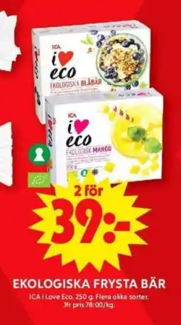 ICA Supermarket ICA Ekologiska frysta bär erbjuda