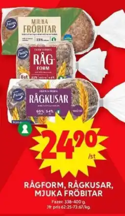 ICA Supermarket FAZER Rågform, rågkusar, mjuka fröbitar erbjuda