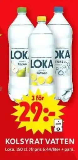 ICA Supermarket LOKA Kolsyrat vatten erbjuda