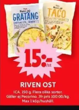ICA Supermarket ICA Riven ost erbjuda