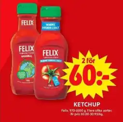 ICA Supermarket FELIX Ketchup erbjuda