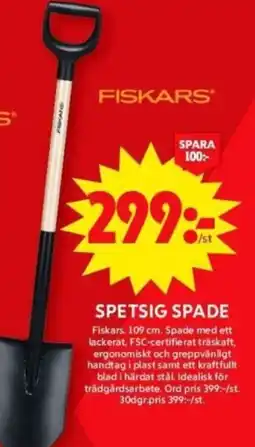 ICA Supermarket FISKARS Spetsig spade erbjuda