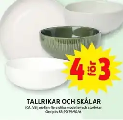 ICA Supermarket Tallrikar och skålar erbjuda