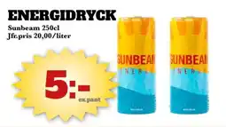 Bonum Matmarknad Sunbeam energidryck erbjuda
