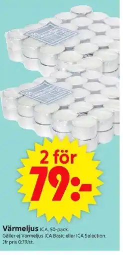 ICA Supermarket ICA Värmeljus erbjuda