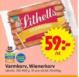 ICA Supermarket Lithells Varmkorv, Wienerkorv erbjuda