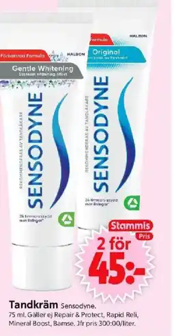 ICA Supermarket SENSODYNE Tandkräm erbjuda