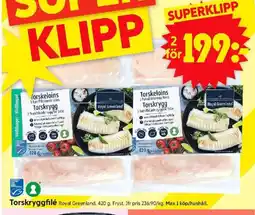 ICA Supermarket Royal Greenland Torskryggfilé erbjuda