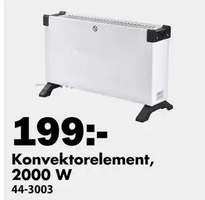 Biltema Konvektorelement, 2000 W, SEK 199 erbjuda