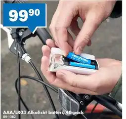 Biltema AAA/LR03 Alkaliskt batteri, 40-pack, SEK 99.9 erbjuda