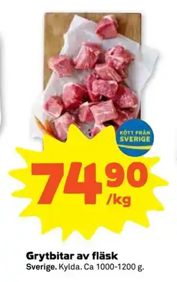 Stora Coop Grytbitar av fläsk, SEK 74.9 erbjuda
