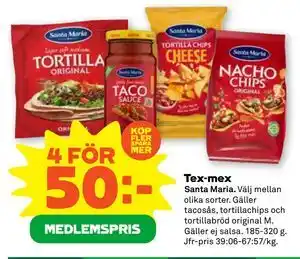 Stora Coop Tex-mex, Medlemspris erbjuda