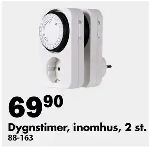 Biltema Dygnstimer, inomhus, 2 st., SEK 69.9 erbjuda