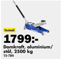 Biltema Domkraft, aluminium/ stål, 2500 kg, SEK 1799 erbjuda