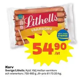Stora Coop Korv, SEK 54.9 erbjuda