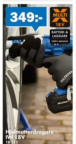 Biltema Hjulmutterdragare IW 18V, SEK 349 erbjuda