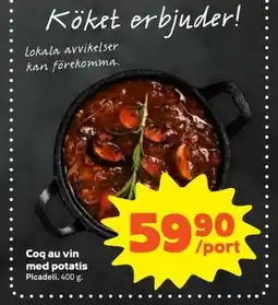Stora Coop Coq au vin med potatis, SEK 59.9 erbjuda