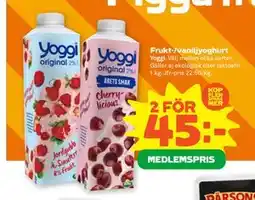 Stora Coop Frukt-/vaniljyoghurt, Medlemspris erbjuda