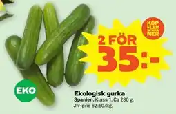 Stora Coop Ekologisk gurka, SEK 35 erbjuda