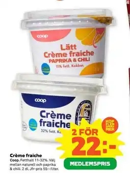 Stora Coop Crème fraiche, Medlemspris erbjuda
