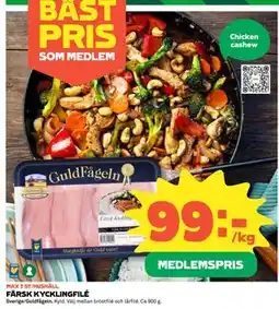 Coop FÄRSK KYCKLINGFILÉ, Medlemspris erbjuda