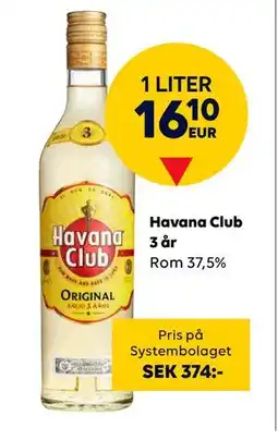 Border Shop Havana Club 3 år, EUR 16.1 erbjuda