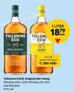 Border Shop Tullamore D.E.W. Original eller Honey, EUR 18.79 erbjuda