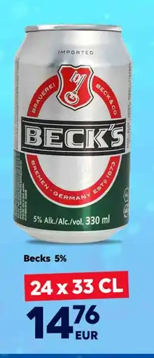 Border Shop Becks 5%, EUR 14.76 erbjuda