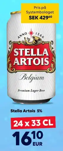 Border Shop Stella Artois 5%, EUR 16.1 erbjuda