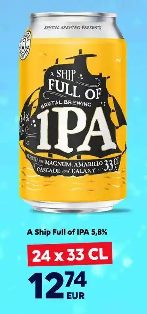 Border Shop A Ship Full of IPA 5,8%, EUR 12.74 erbjuda