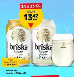 Border Shop Briska Cider Ananas or Fläder 4,5%, EUR 13.42 erbjuda