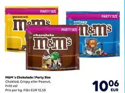 Border Shop M&M´s Chokolade i Party Size, EUR 10.06 erbjuda