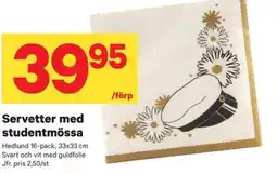 City Gross Servetter med studentmössa erbjuda