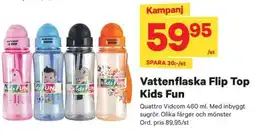 City Gross Vattenflaska Flip Top Kids Fun erbjuda