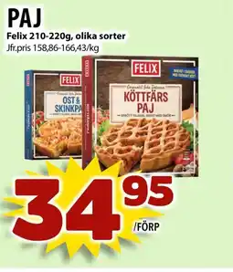 Matvärlden Tensta Paj felix, olika sorter erbjuda