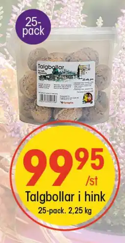 EKO Talgbollar i hink erbjuda