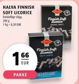 Scandinavian Park Halva finnish soft licorice forskellige slags, erbjuda