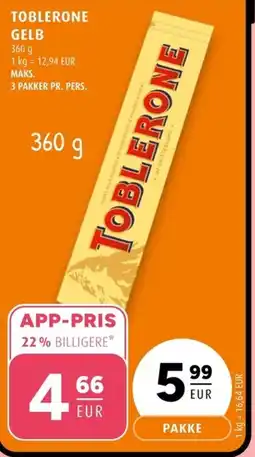 Scandinavian Park Toblerone gelb erbjuda