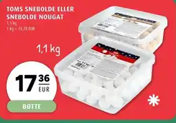 Scandinavian Park Toms snebolde eller snebolde nougat erbjuda