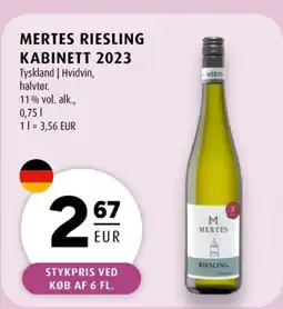 Scandinavian Park Mertes riesling kabinett 2023 erbjuda