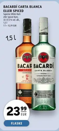 Scandinavian Park Bacardi carta blanca eller spiced erbjuda