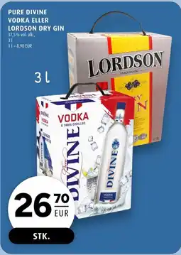 Scandinavian Park Pure divine vodka eller lordson dry gin erbjuda