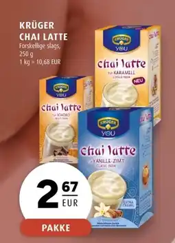 Scandinavian Park Krüger chai latte forskellige slags erbjuda